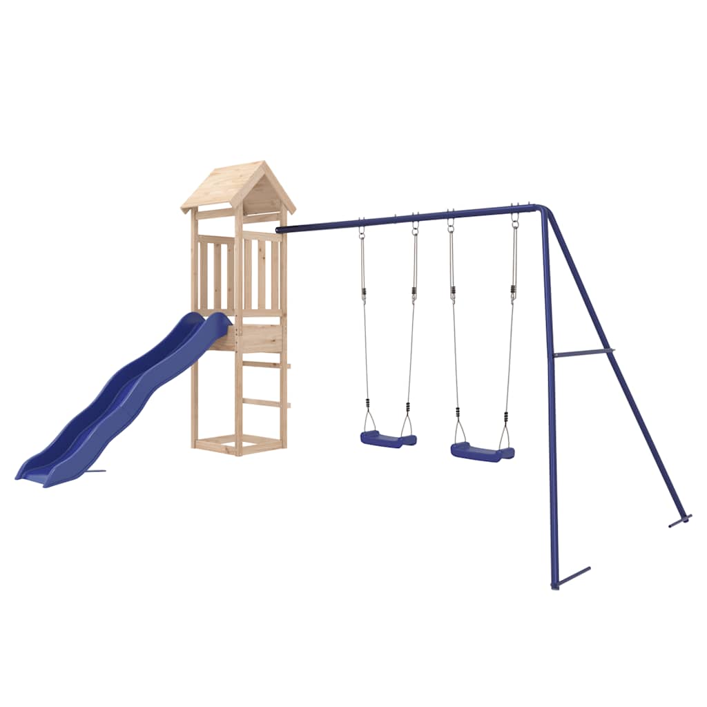 vidaXL Outdoor Playset Solid Wood Pine 3