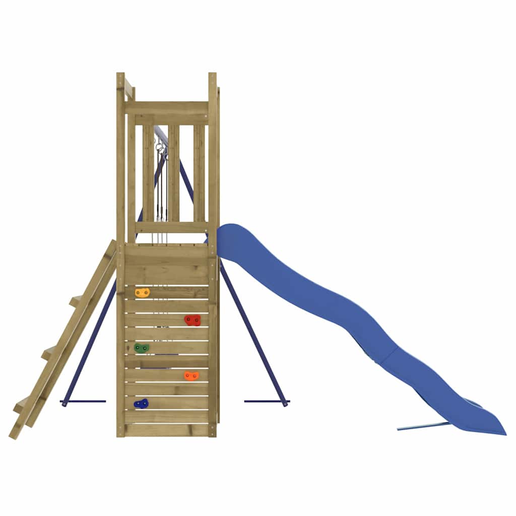 vidaXL Outdoor Playset | Brown | Solid pine wood, Polypropylene | Large 5