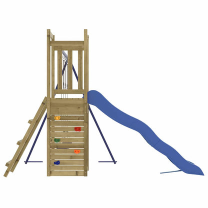 vidaXL Outdoor Playset | Brown | Solid pine wood, Polypropylene | Large 5