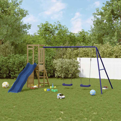 vidaXL Outdoor Playset | Brown | Solid pine wood, Polypropylene | Large 1