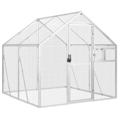 Aviary 1,79x2x1,85 m Aluminium Silver 1.79 x 2 x 1.85 m