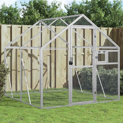 vidaXL Aviary Silver 1,79x2x1,85 m Aluminium 1