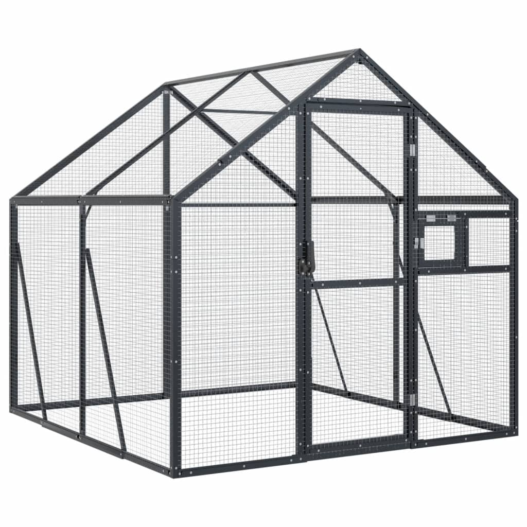 vidaXL Aviary Anthracite 1,79x2x1,85 m Aluminium 2
