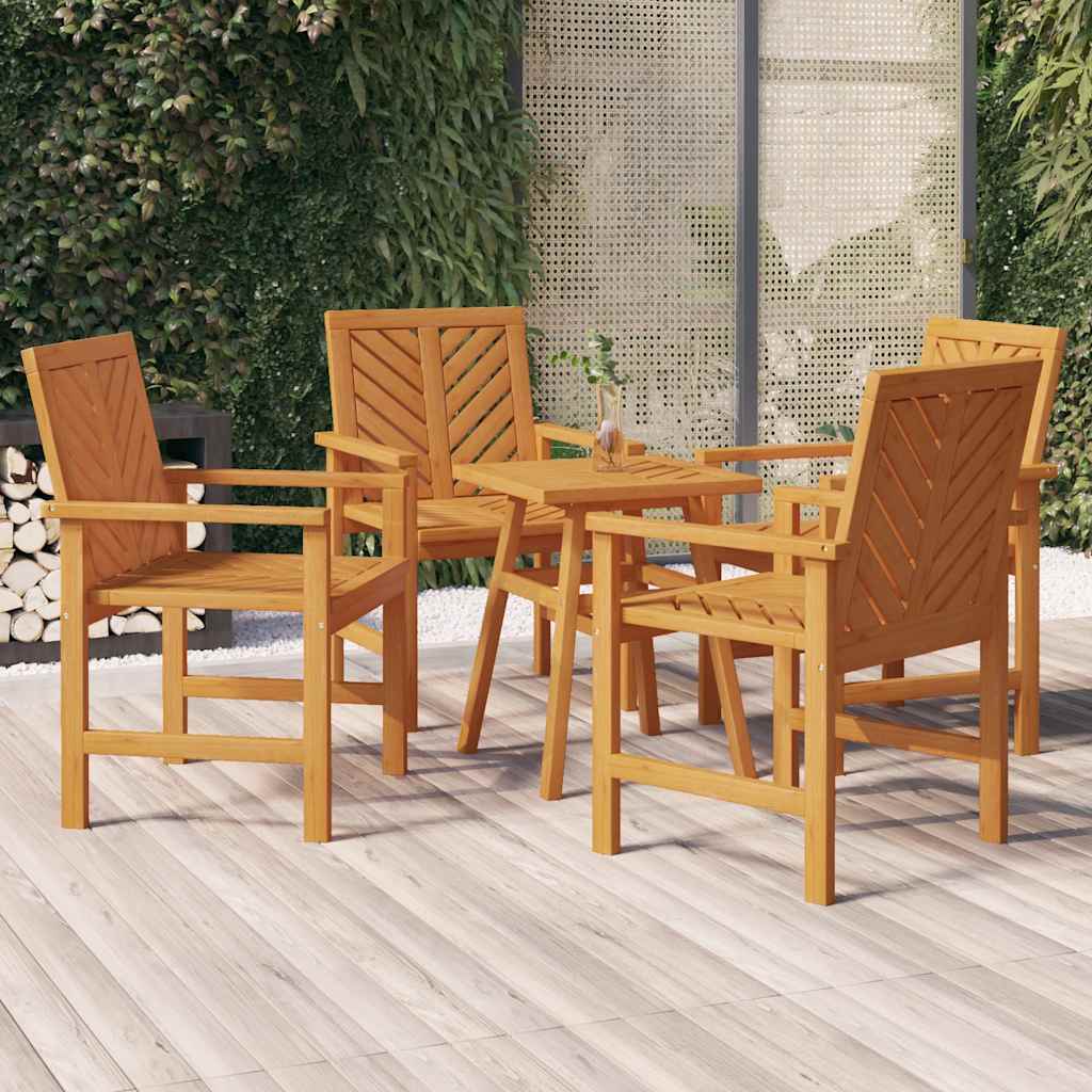 vidaXL Garden Dining Chairs 4 pcs Solid Wood Acacia 1