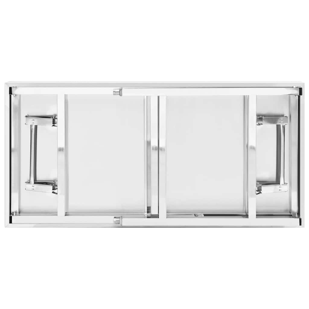 vidaXL Kitchen Work Table with Overshelf 120x60x115 cm Stainless Steel 6