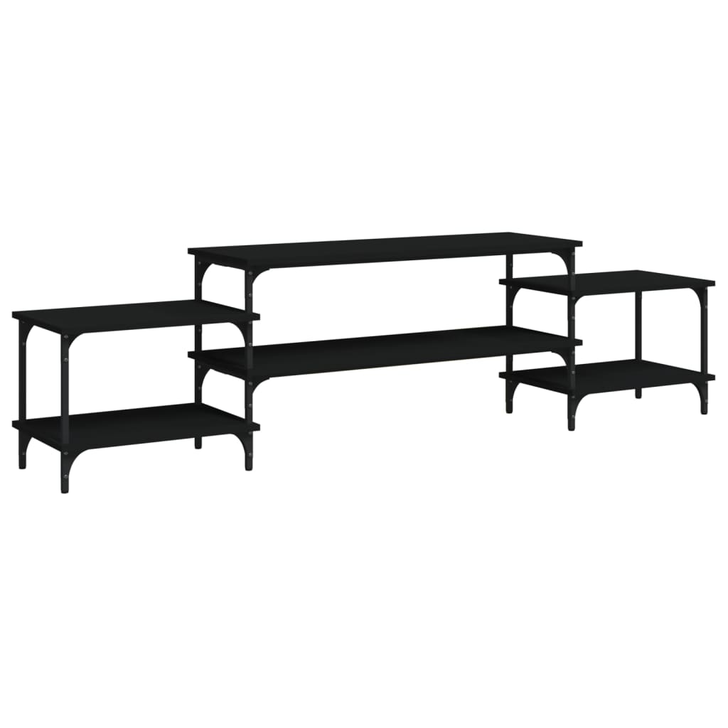 TV Cabinet 197x35x52 cm Engineered Wood Black