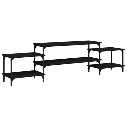 TV Cabinet 197x35x52 cm Engineered Wood Black