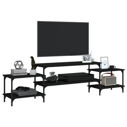 TV Cabinet 197x35x52 cm Engineered Wood Black