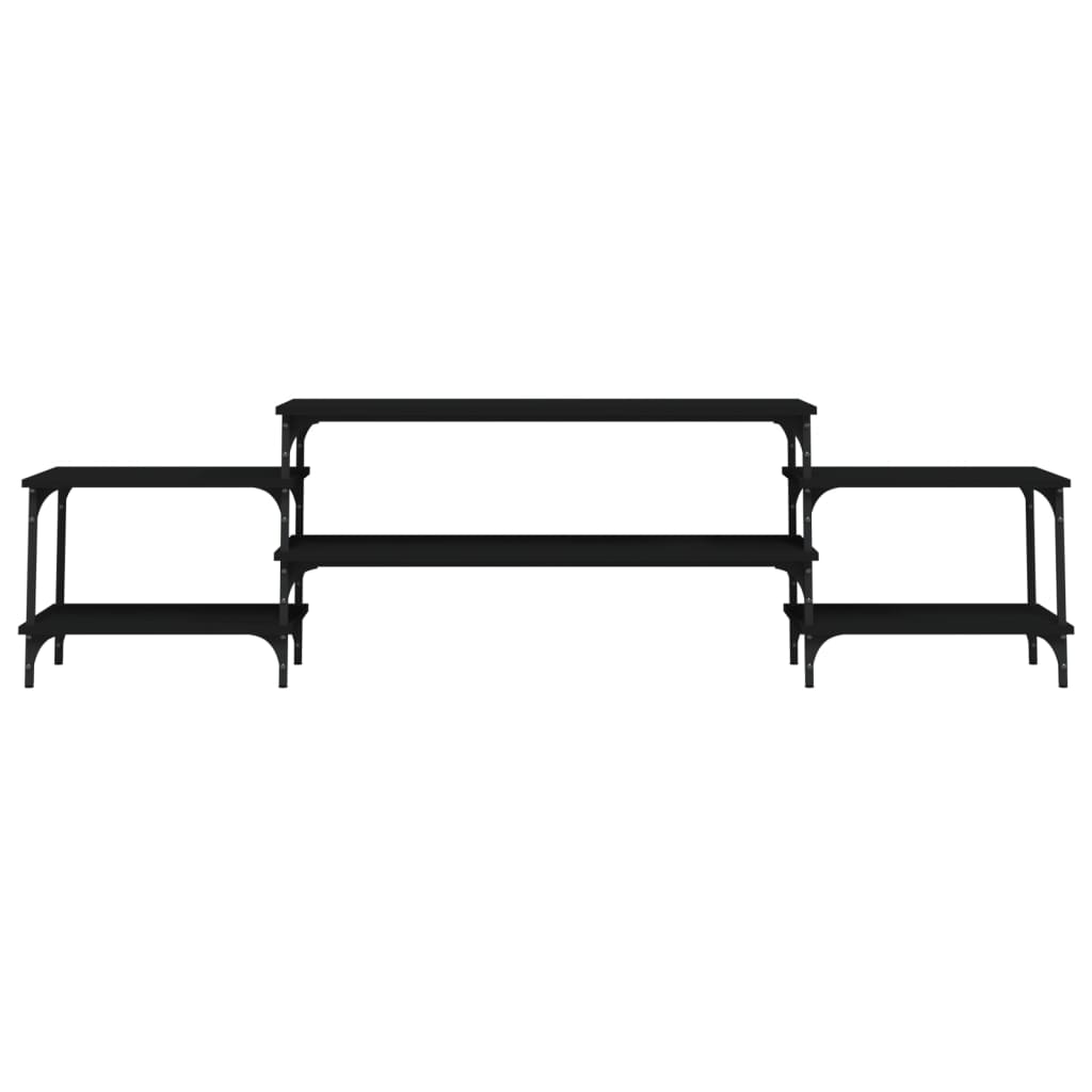 TV Cabinet 197x35x52 cm Engineered Wood Black