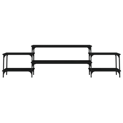 TV Cabinet 197x35x52 cm Engineered Wood Black