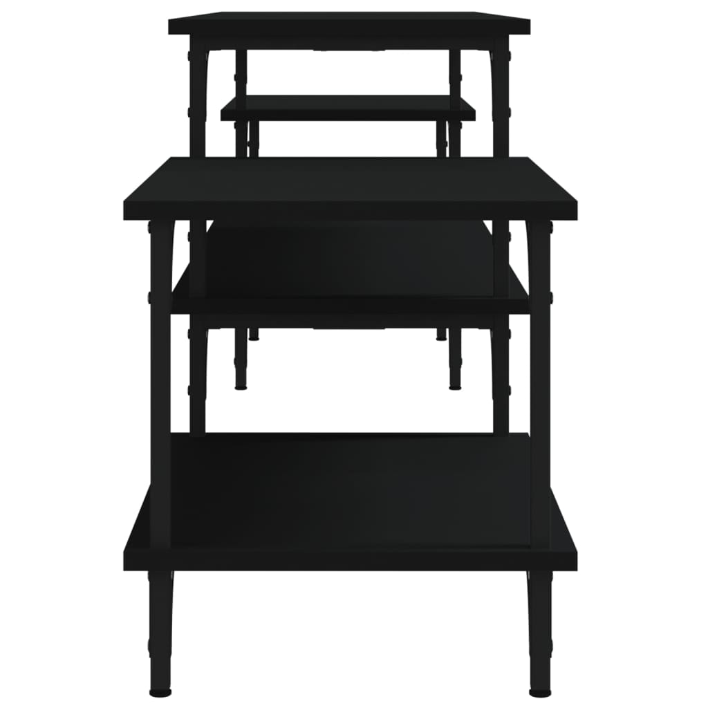 TV Cabinet 197x35x52 cm Engineered Wood Black