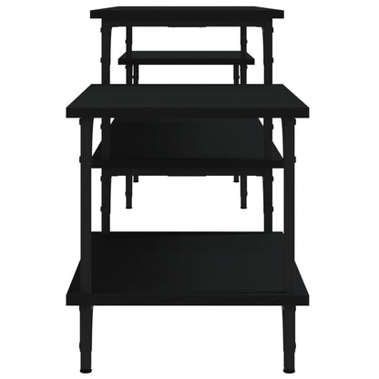 TV Cabinet 197x35x52 cm Engineered Wood Black