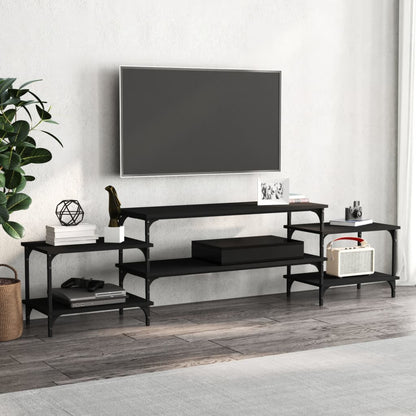 TV Cabinet 197x35x52 cm Engineered Wood Black