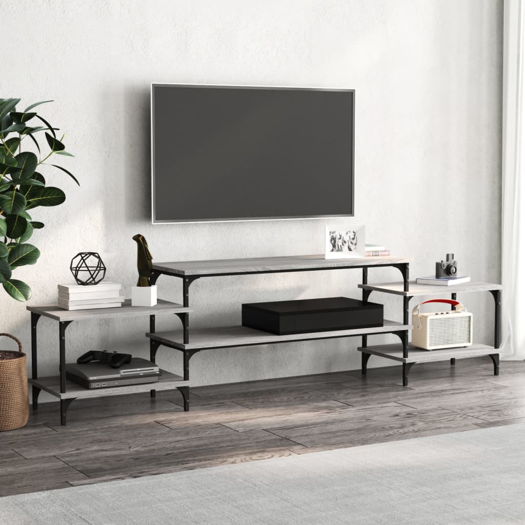 TV Cabinet 197x35x52 cm Engineered Wood Grey sonoma