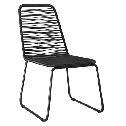 vidaXL 5 Piece Garden Dining Set Black 5
