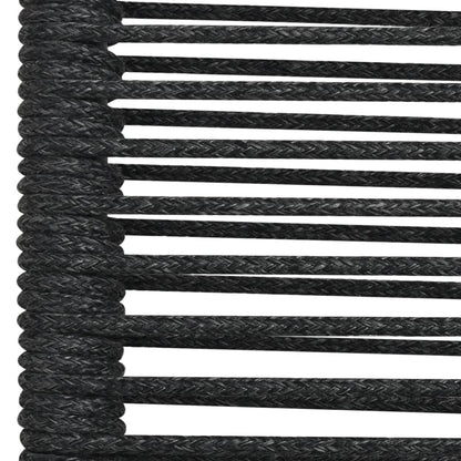 vidaXL 5 Piece Garden Dining Set Black Cotton Rope and Steel 6