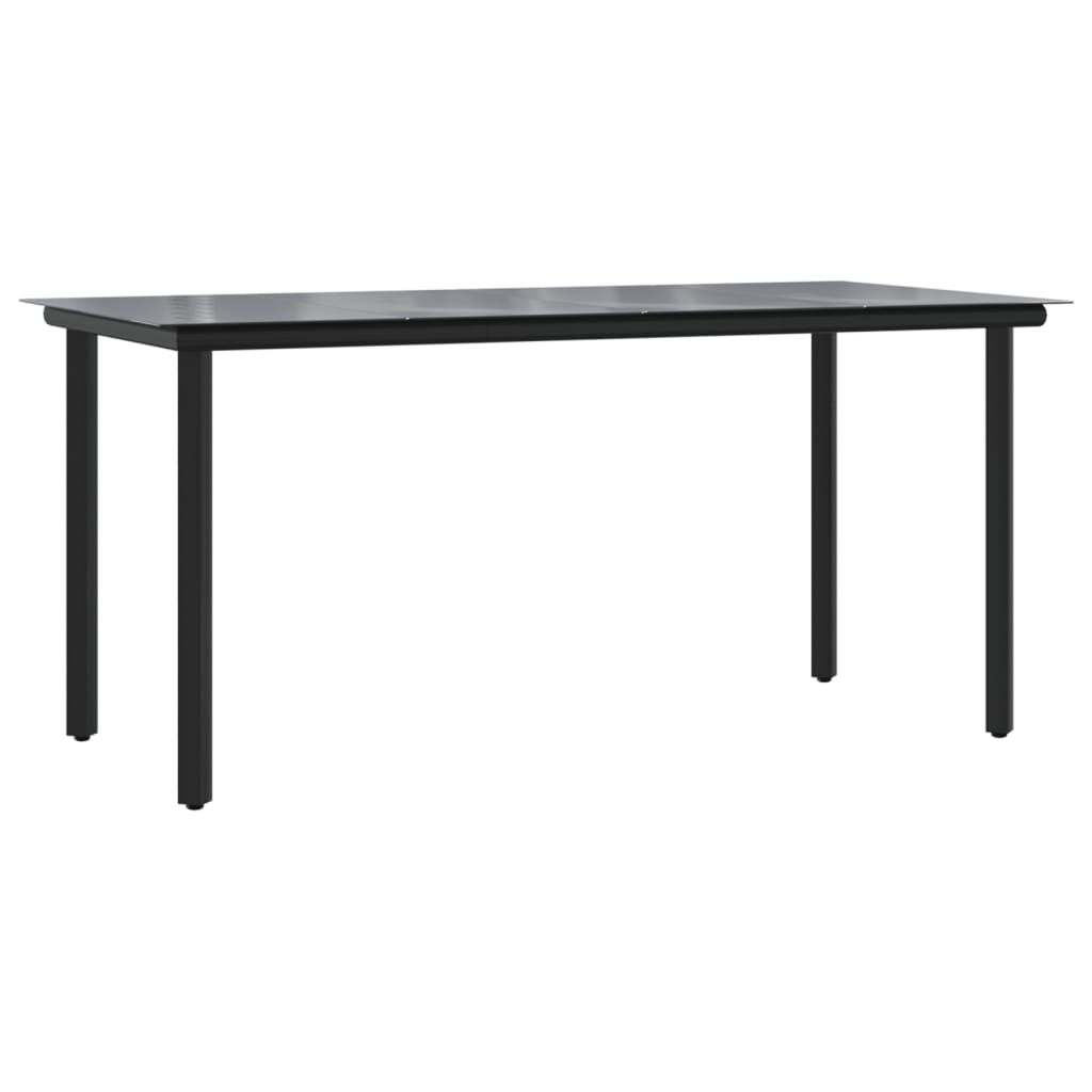 vidaXL 7 Piece Garden Dining Set Black Cotton Rope and Steel 6