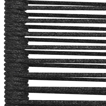 vidaXL 5 Piece Garden Dining Set Black Cotton Rope and Steel 6
