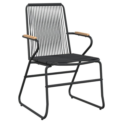 vidaXL 7 Piece Garden Dining Set Black PVC Rattan 5