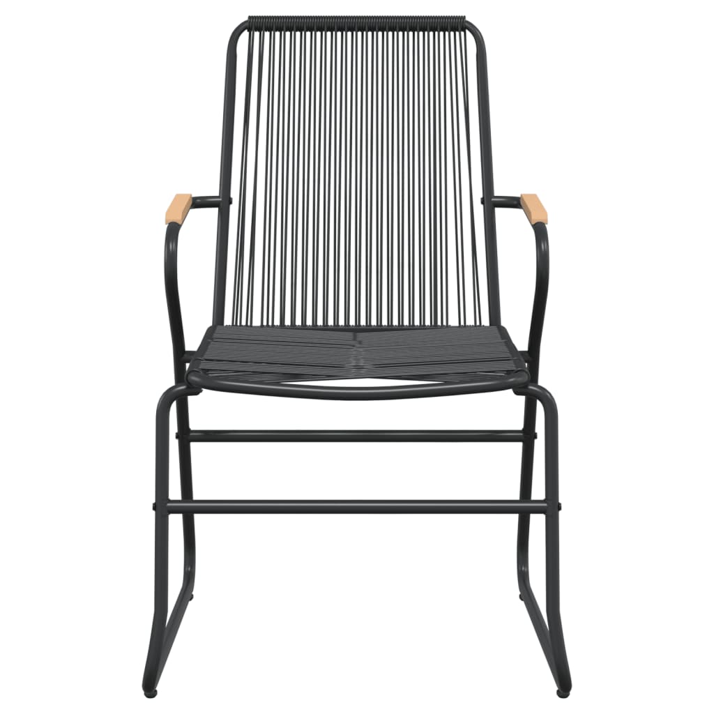 vidaXL 7 Piece Garden Dining Set Black PVC Rattan 6