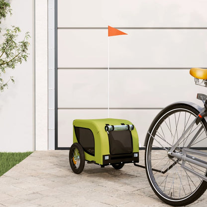 Pet Bike Trailer Oxford Fabric and Iron Height 53 cm Green 53 cm 124 cm