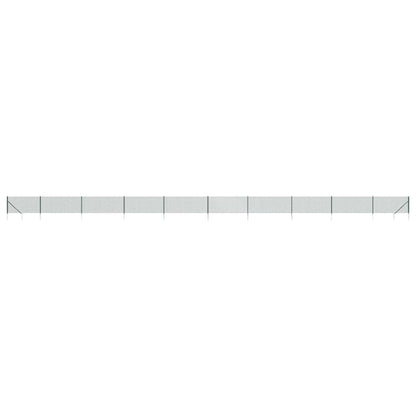 vidaXL Chain Link Fence with Spike Anchors Green 1x25 m 2