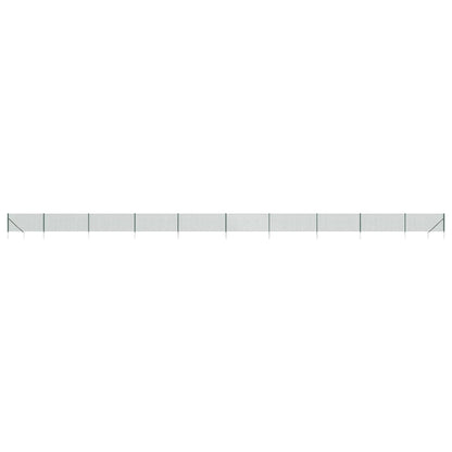 vidaXL Chain Link Fence with Spike Anchors Green 1.1x25 m 2