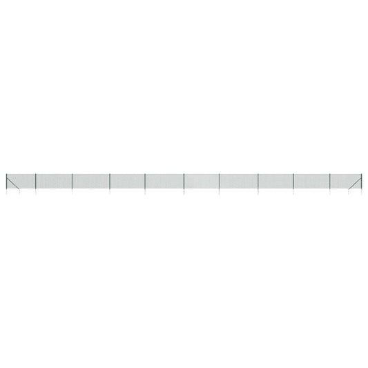 vidaXL Chain Link Fence with Spike Anchors Green 1.1x25 m 2