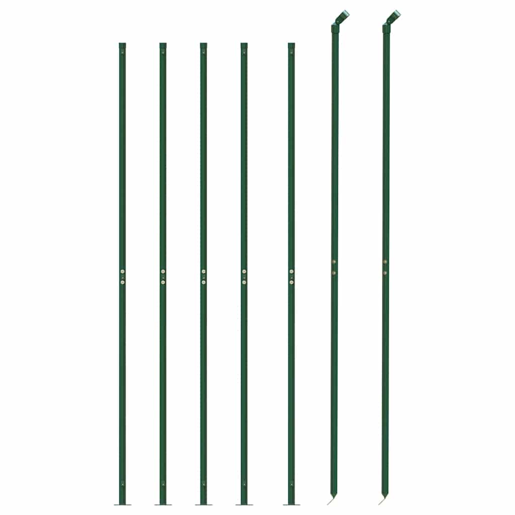 Chain Link Fence with Flange Height 10 m Green 1.4 m
