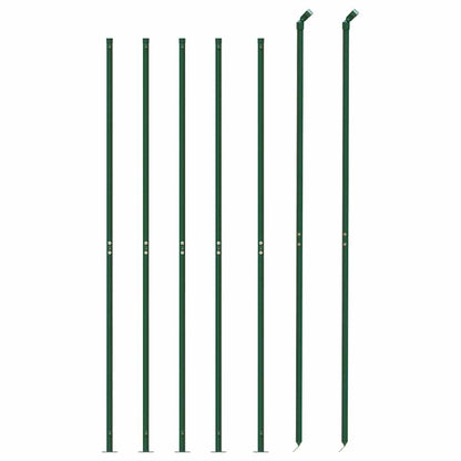 Chain Link Fence with Flange Height 10 m Green 1.4 m