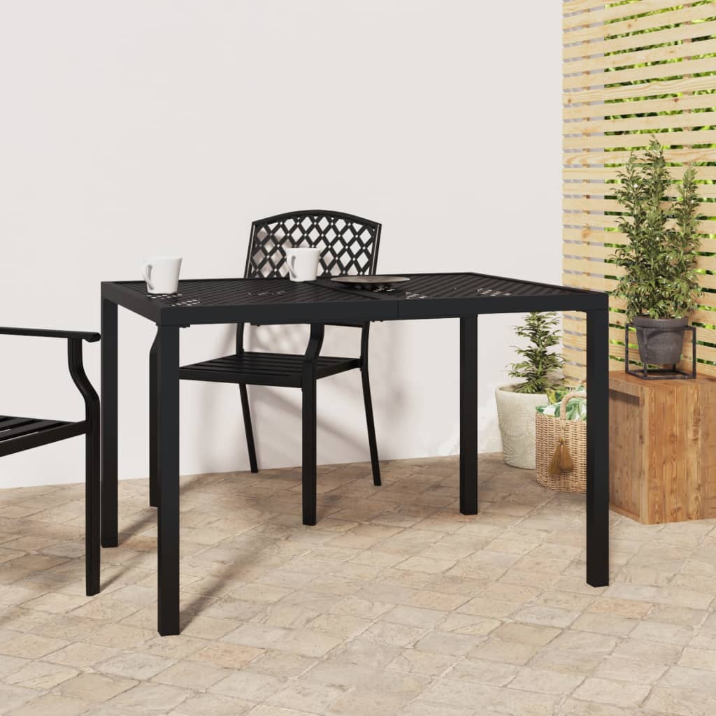 Garden Table Anthracite Steel 110 cm 80 cm