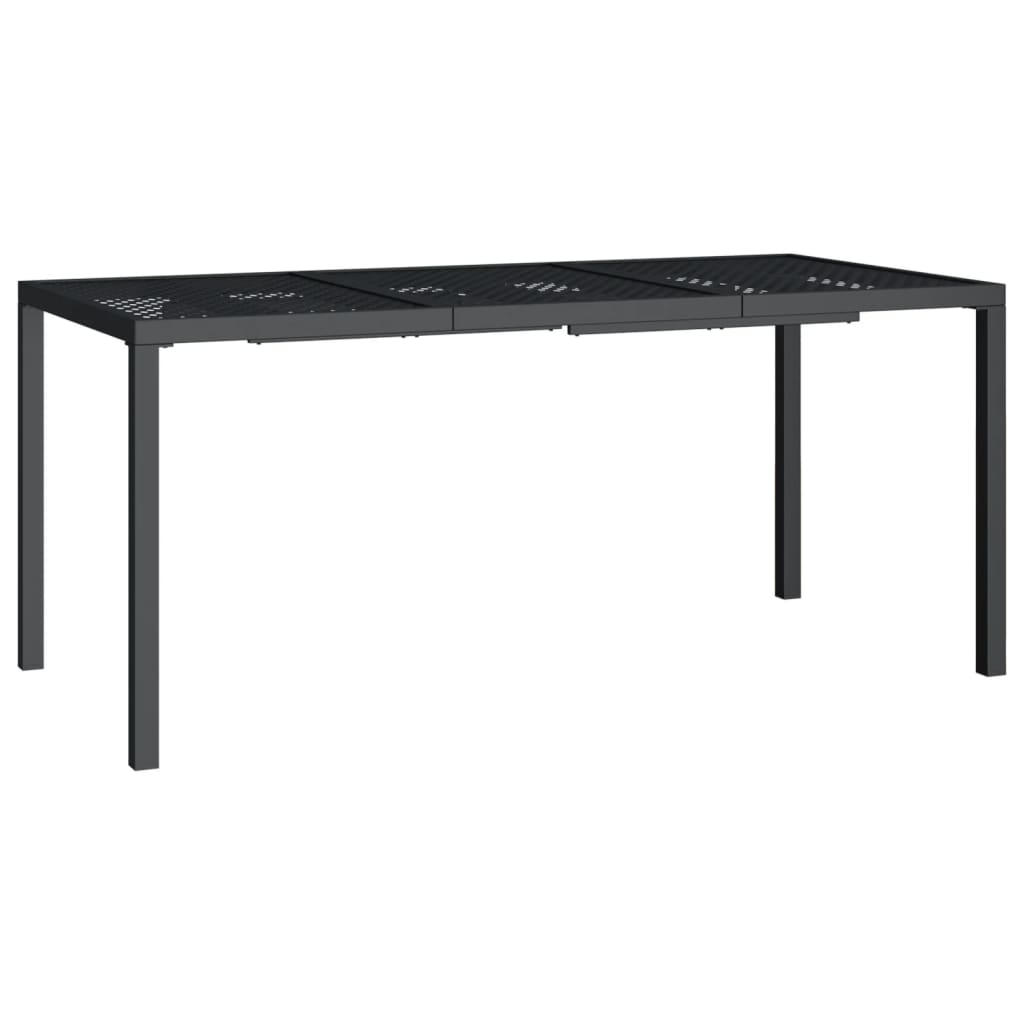 Garden Table Anthracite Steel 165 cm 80 cm