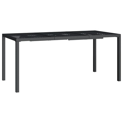 Garden Table Anthracite Steel 165 cm 80 cm
