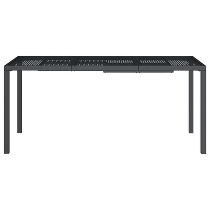 Garden Table Anthracite Steel 165 cm 80 cm