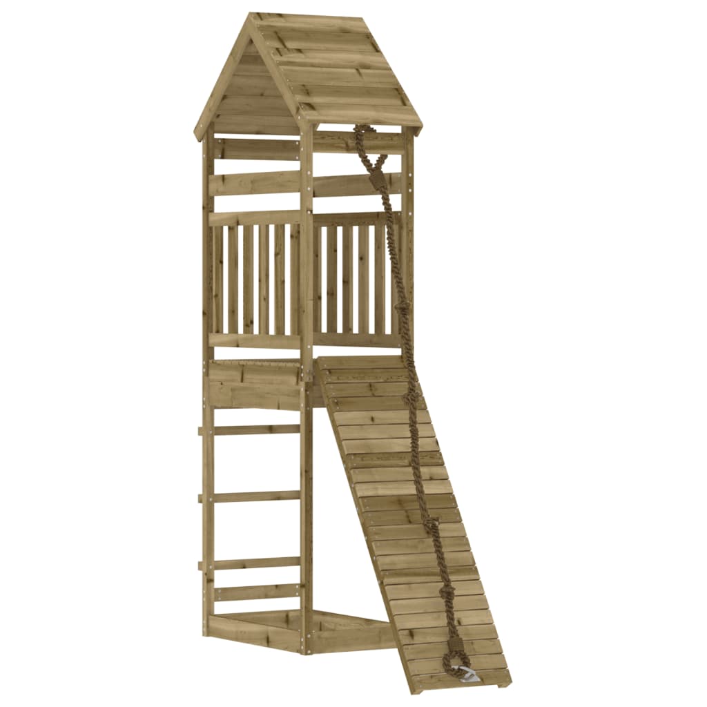 vidaXL Playhouse with Climbing Wall Impregnated Wood Pine 2