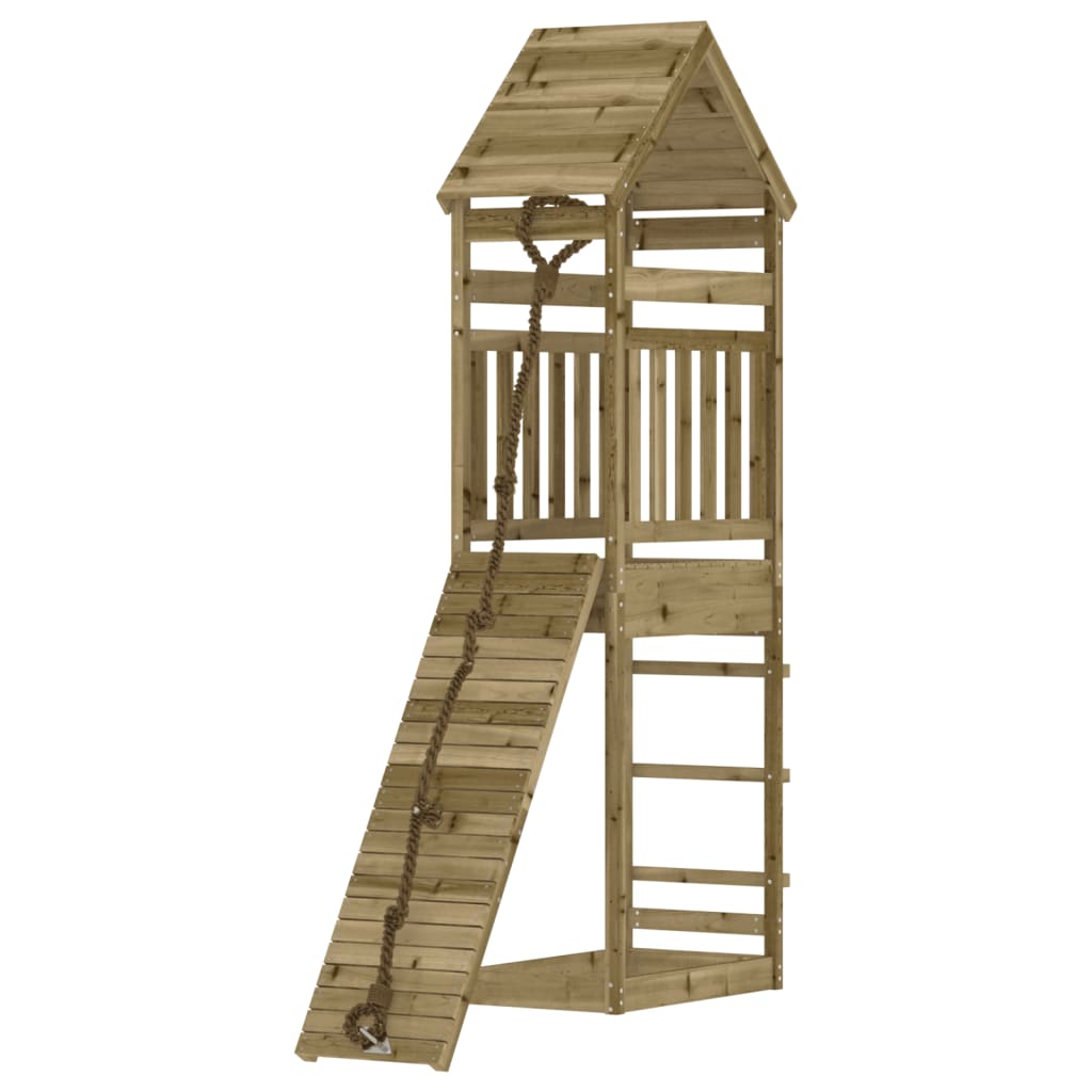 vidaXL Playhouse with Climbing Wall Impregnated Wood Pine 3