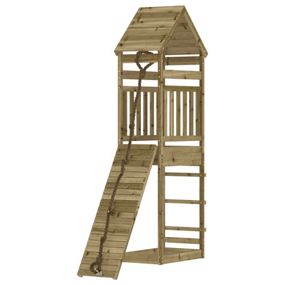 vidaXL Playhouse with Climbing Wall Impregnated Wood Pine 3