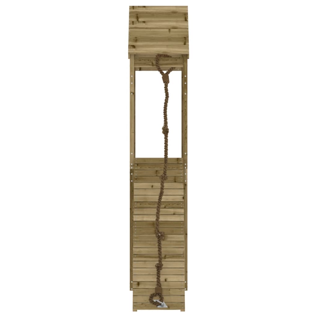 vidaXL Playhouse with Climbing Wall Impregnated Wood Pine 4