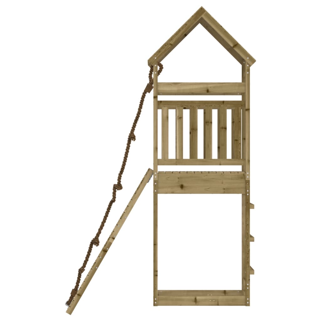 vidaXL Playhouse with Climbing Wall Impregnated Wood Pine 6