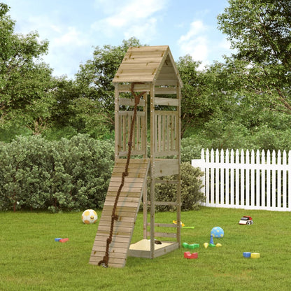 vidaXL Playhouse with Climbing Wall Impregnated Wood Pine 1