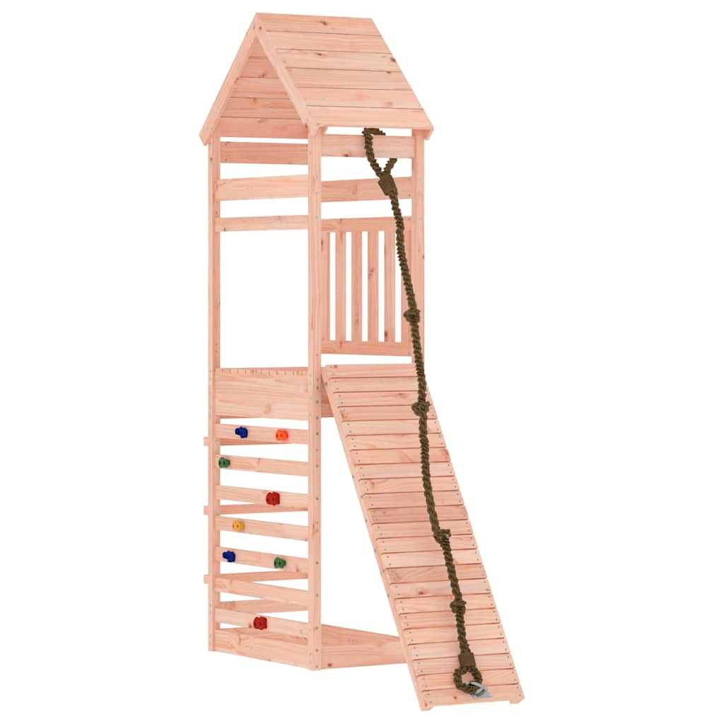 vidaXL Playhouse with Climbing Wall Solid Wood Douglas 3
