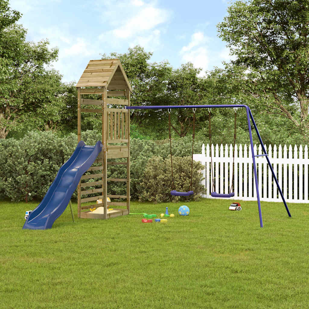 Outdoor Playset Solid Wood Pine Solid impregnated pinewood