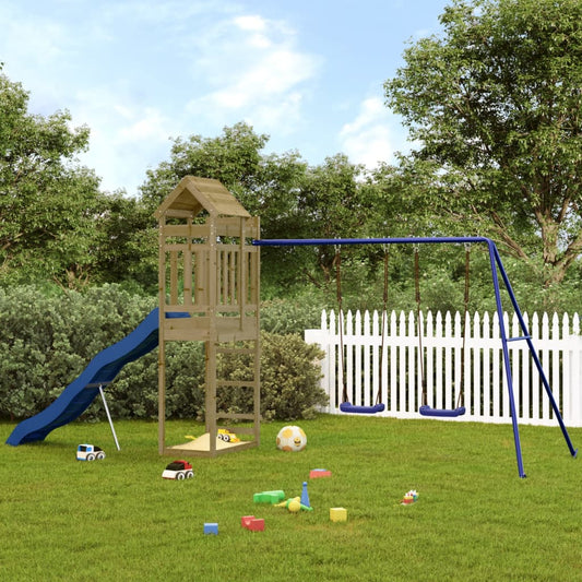 Outdoor Playset Solid Wood Pine Solid impregnated pinewood