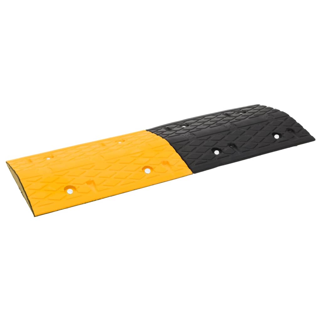 vidaXL Speed Hump 4 pcs Yellow&Black 97x32.5x4 cm Rubber 2