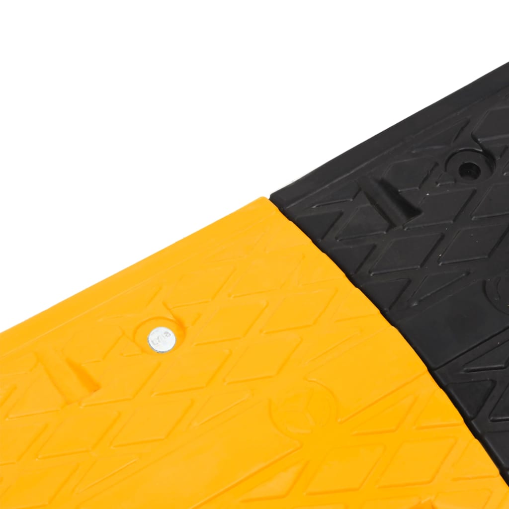 vidaXL Speed Hump 4 pcs Yellow&Black 97x32.5x4 cm Rubber 5