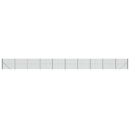 vidaXL Wire Mesh Fence with Spike Anchors Green 2x25 m 2