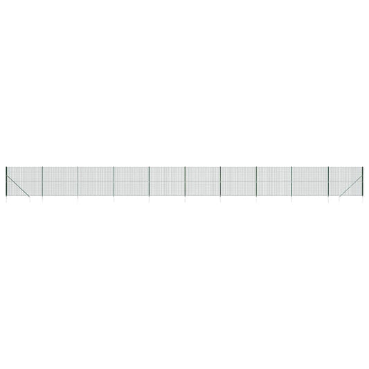 Wire Mesh Fence with Spike Anchors Green 2 m