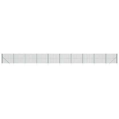 vidaXL Wire Mesh Fence with Spike Anchors Green 2,2x25 m 2