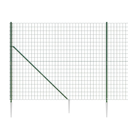 Wire Mesh Fence with Spike Anchors Green 1.4 m 25 m