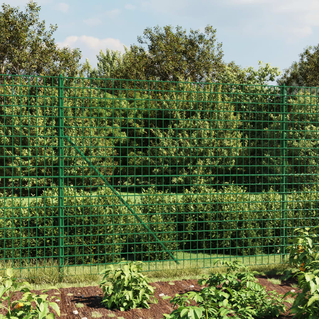 Wire Mesh Fence with Spike Anchors Green 1.6 m 25 m